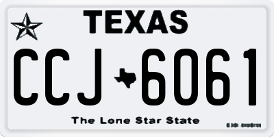 TX license plate CCJ6061