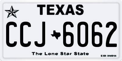 TX license plate CCJ6062