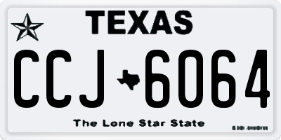 TX license plate CCJ6064