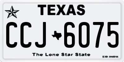 TX license plate CCJ6075