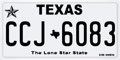 TX license plate CCJ6083