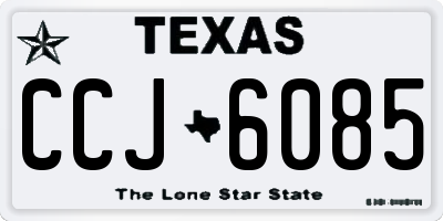 TX license plate CCJ6085