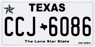TX license plate CCJ6086