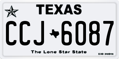 TX license plate CCJ6087