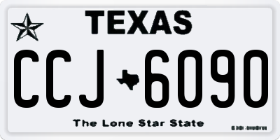 TX license plate CCJ6090