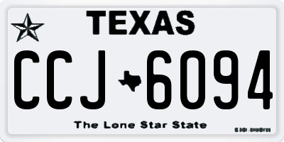 TX license plate CCJ6094