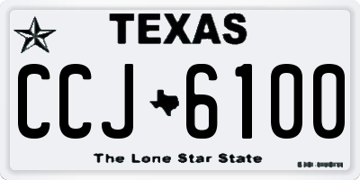 TX license plate CCJ6100