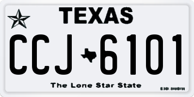 TX license plate CCJ6101