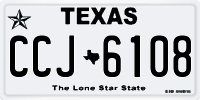 TX license plate CCJ6108