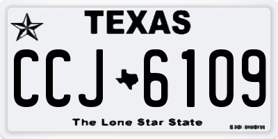 TX license plate CCJ6109