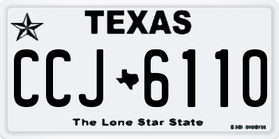 TX license plate CCJ6110