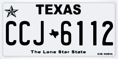 TX license plate CCJ6112