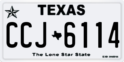 TX license plate CCJ6114