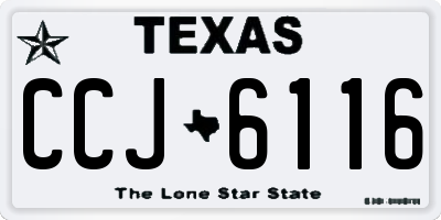 TX license plate CCJ6116