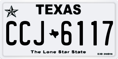 TX license plate CCJ6117