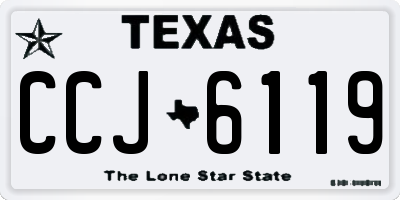 TX license plate CCJ6119