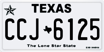 TX license plate CCJ6125