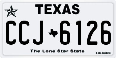TX license plate CCJ6126