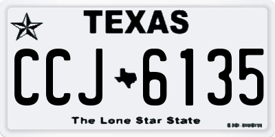 TX license plate CCJ6135