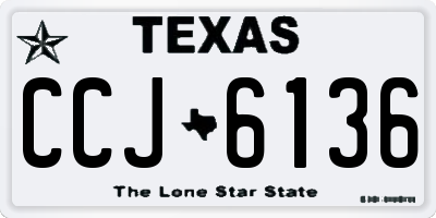 TX license plate CCJ6136