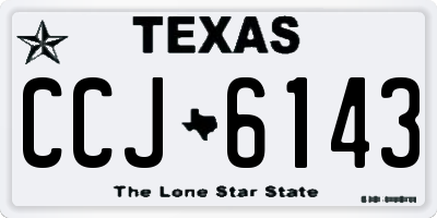 TX license plate CCJ6143