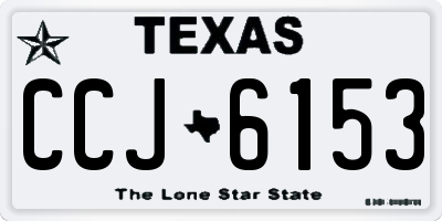 TX license plate CCJ6153