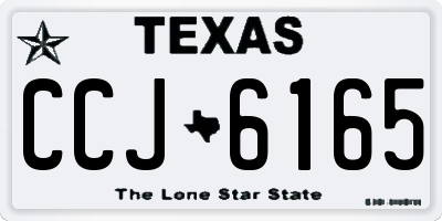 TX license plate CCJ6165