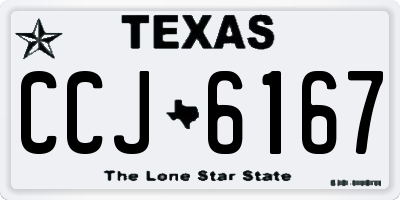 TX license plate CCJ6167