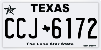 TX license plate CCJ6172
