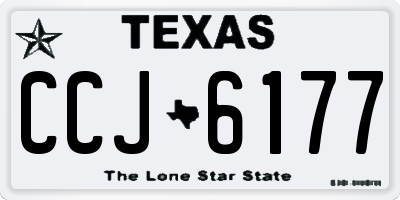 TX license plate CCJ6177