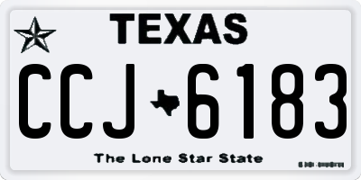 TX license plate CCJ6183