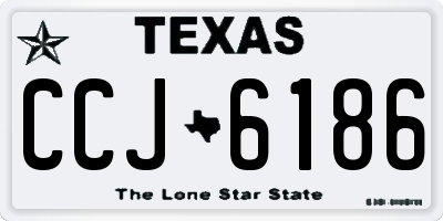 TX license plate CCJ6186