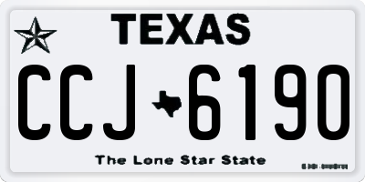 TX license plate CCJ6190