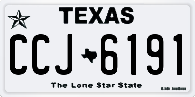TX license plate CCJ6191