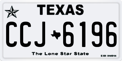TX license plate CCJ6196
