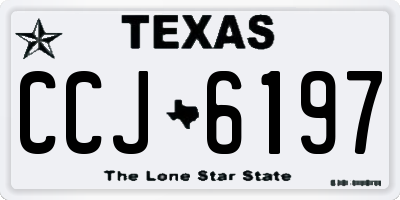 TX license plate CCJ6197