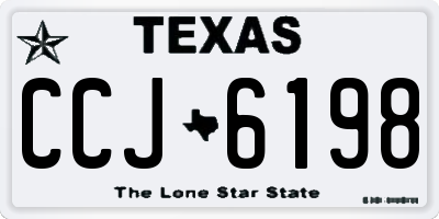 TX license plate CCJ6198