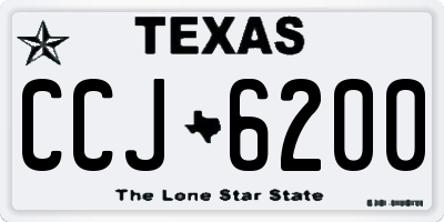 TX license plate CCJ6200