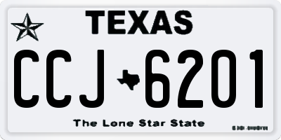 TX license plate CCJ6201