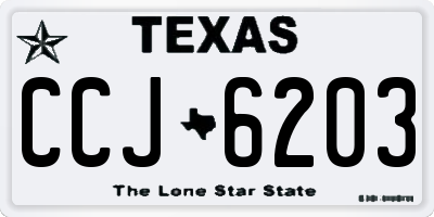 TX license plate CCJ6203