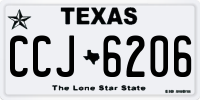 TX license plate CCJ6206