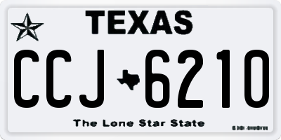 TX license plate CCJ6210