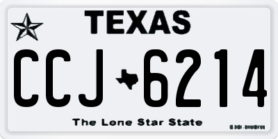TX license plate CCJ6214