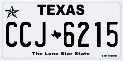 TX license plate CCJ6215