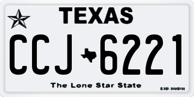 TX license plate CCJ6221