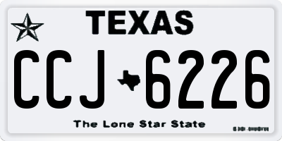 TX license plate CCJ6226