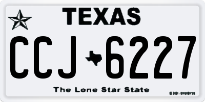 TX license plate CCJ6227