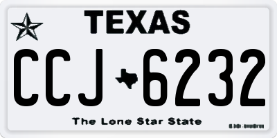 TX license plate CCJ6232
