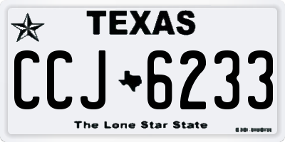 TX license plate CCJ6233