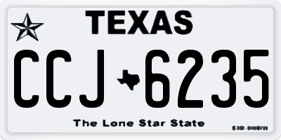 TX license plate CCJ6235